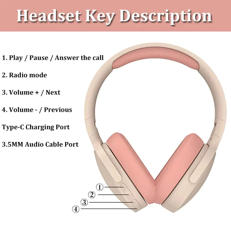 Auriculares diadema inalámbricos Bluetooth